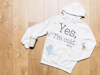 Yes Am Cold white hoodie 