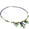 ONE OF A KIND - Gold Siwa Lapis Lazuli & Turquoise Bead Necklace 