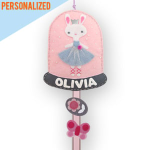 Image of bunny ballet hair clip & ponytail holder