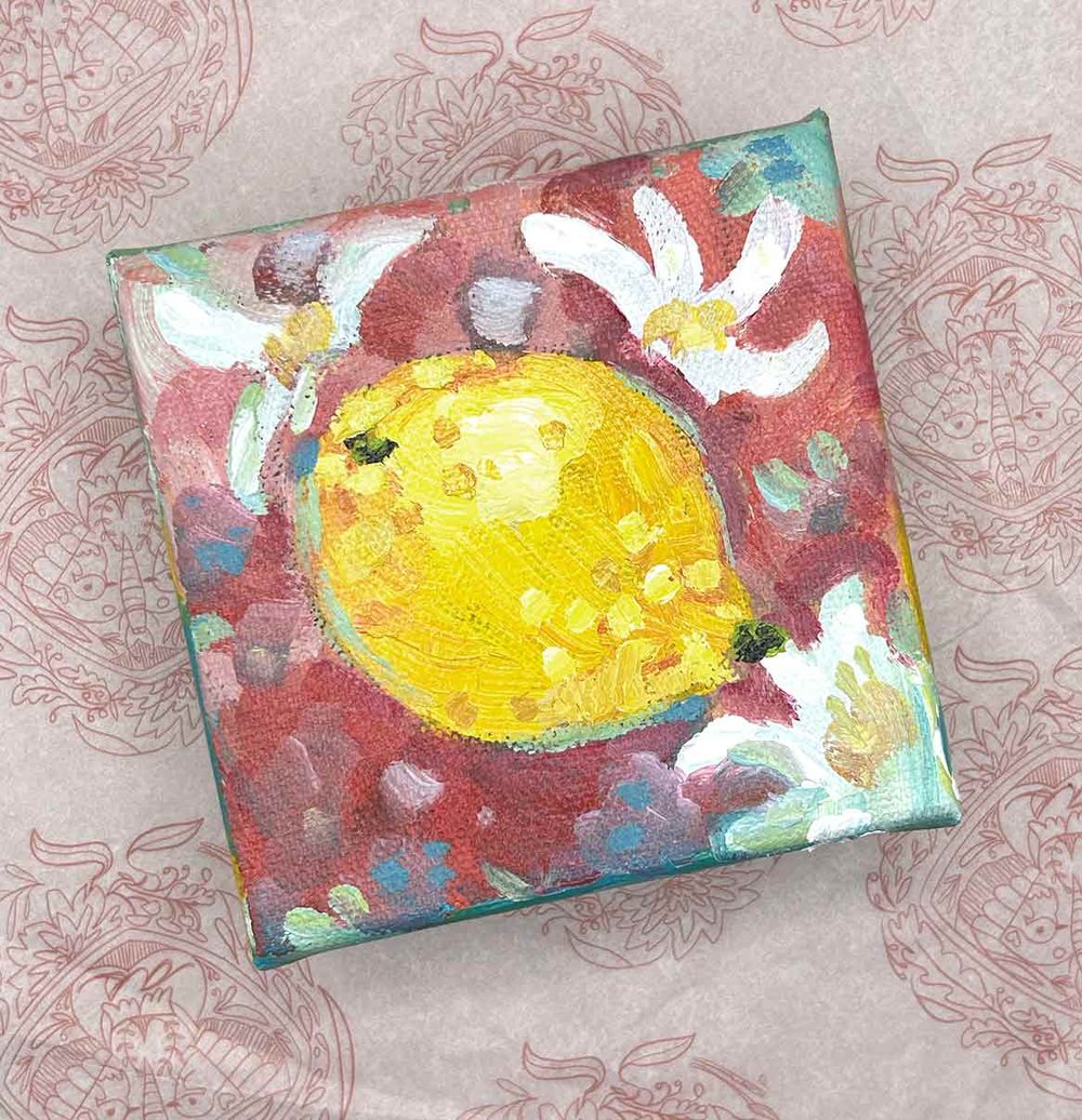 Just a Lemon – mini painting