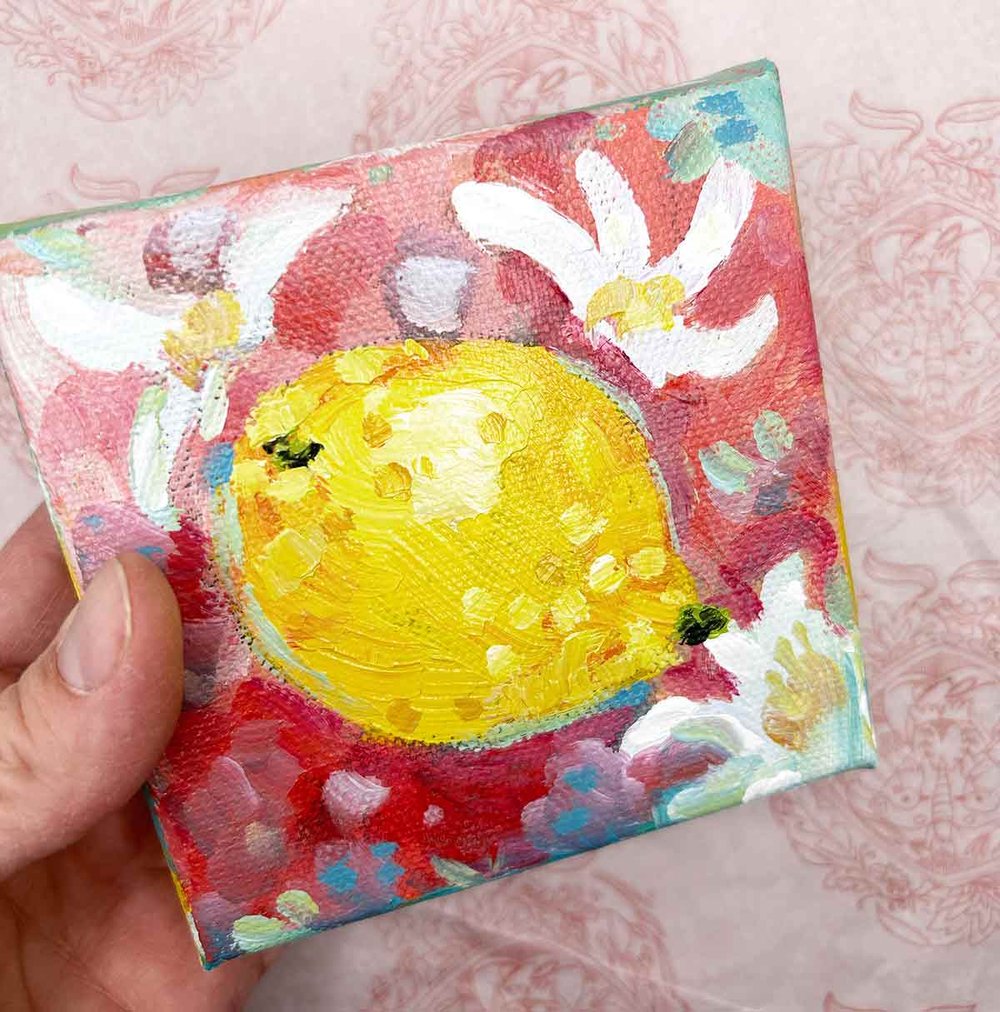 Just a Lemon – mini painting