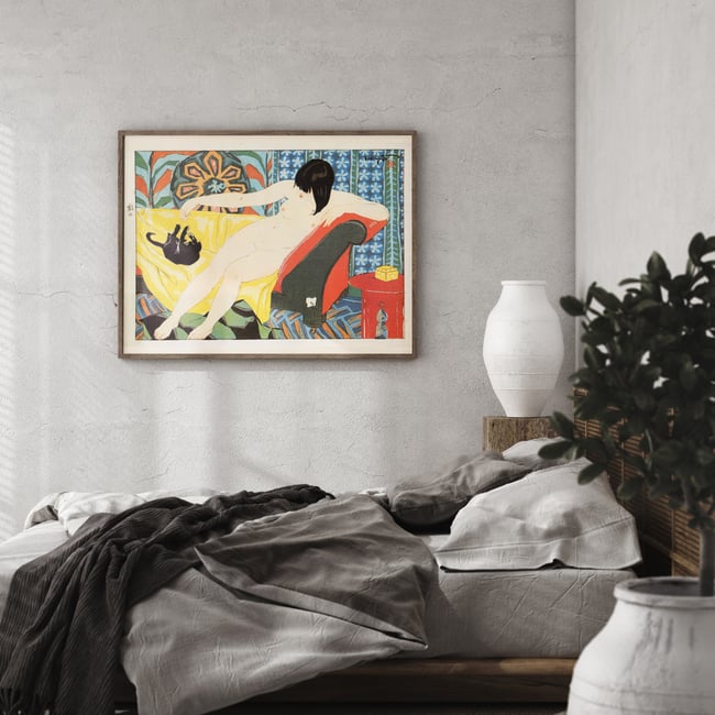 Tawamure (Playing) | Ishikawa Toraji | Japanese Woodblock | Fine Art Print