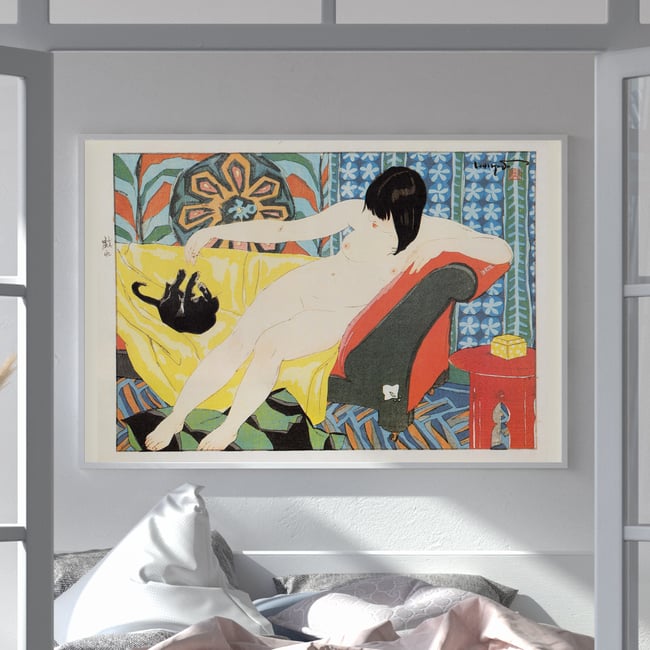 Tawamure (Playing) | Ishikawa Toraji | Japanese Woodblock | Fine Art Print