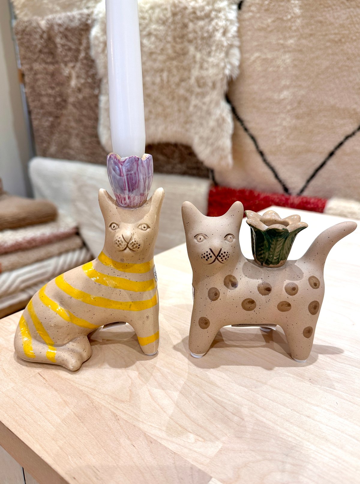 Image of Bougeoirs Artisanaux Chat 