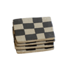 checkered coaster set