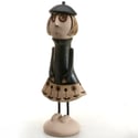 Handmade Ceramic Quirky Couple Figurines | Black
