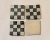 checkered coaster set