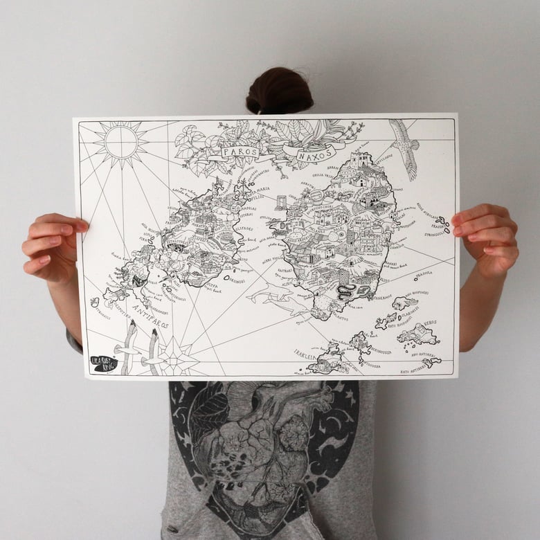 Image of Colour in - Map of Paros and Naxos