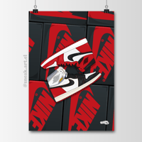 Sneaker Poster Air Jordan 1 "Chicago" x Union Los Angeles "Black Toe"