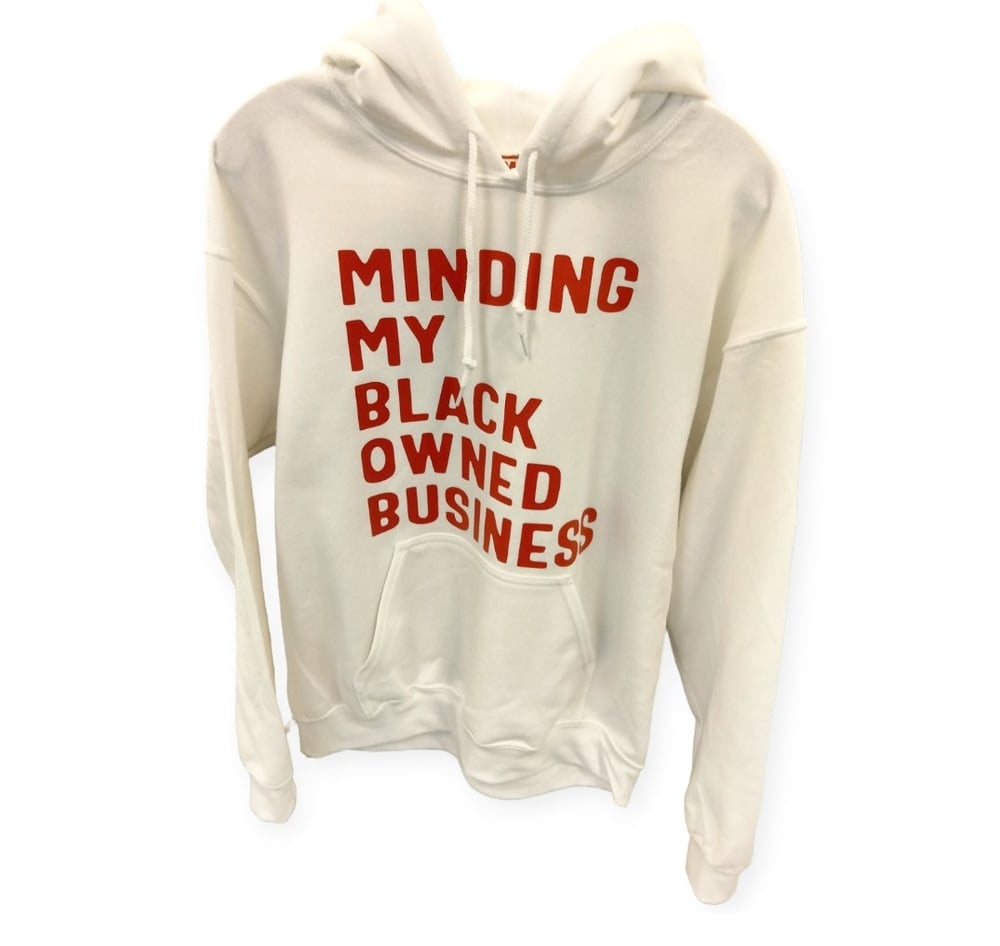 Image of WHITE/RED MMBOB HOODIE 