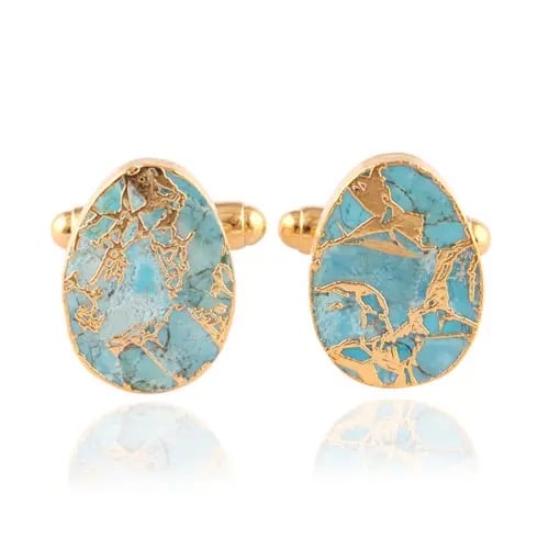 Image of Sky Turquoise Blue Mohave Cufflink