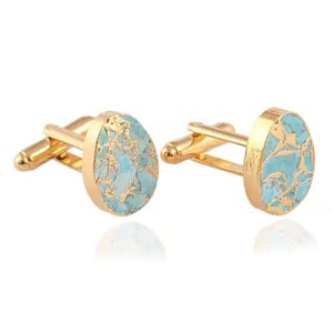 Image of Sky Turquoise Blue Mohave Cufflink