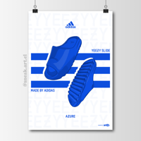 Sneaker Poster Adidas Yeezy Slide "Azure" Hypebeast Poster