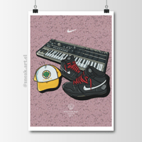 Sneaker Poster Dunk High x N.E.R.D (Pharrell Williams) Hypebeast Print