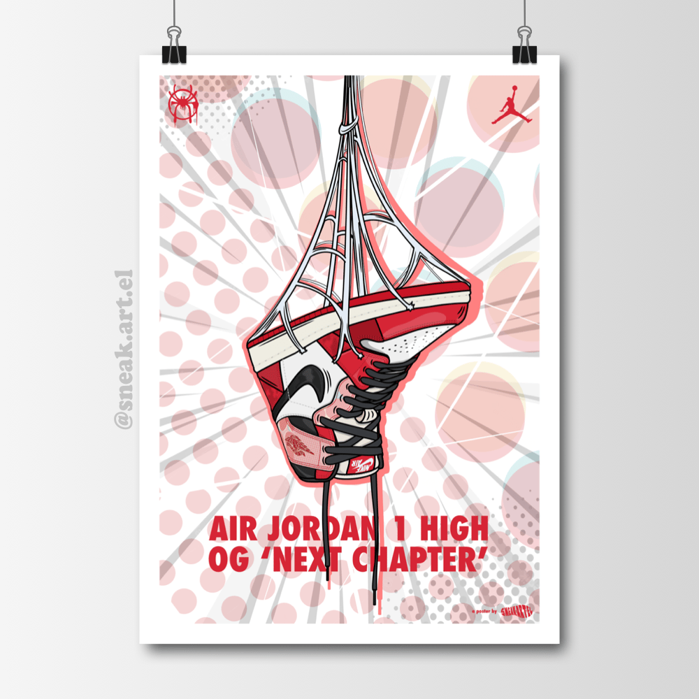 Sneaker Poster Air Jordan 1 x Spider-Man Into the Spiderverse