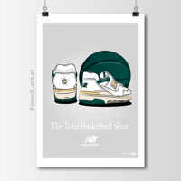 Image 1 of Sneaker Poster New Balance 550 "Natural Green" Hypebeast Print