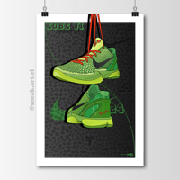 Sneaker Poster Kobe 6 "Grinch Protro" Black Mamba