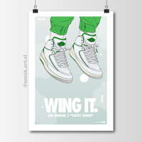 Sneaker Poster Air Jordan 2 "Lucky Green"