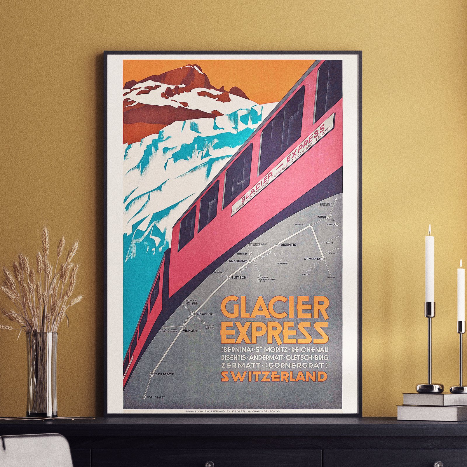 Glacier Express Switzerland (Bernina) | Vintage Poster | Wall art
