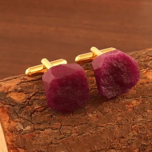 Image of Dainty raw ruby Purple  Jade Quartz 
