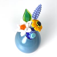 Image 1 of A Flowering Vase: Blue, White, Yellow, Green and So Much More. Ready to Ship.