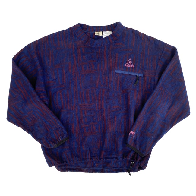 Vintage 90s Nike ACG Fleece Pullover - Blue | WAY OUT CACHE
