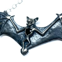 Image 3 of Megachiroptera necklace in sterling silver (bat rescue fundraiser)