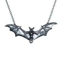 Image 1 of Megachiroptera necklace in sterling silver (bat rescue fundraiser)