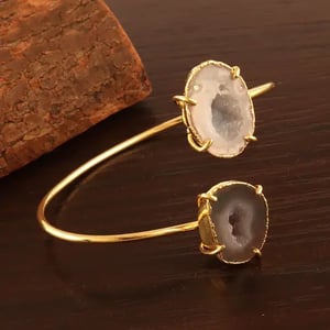 Image of Natural Geode Druzy Crystal Bracelet