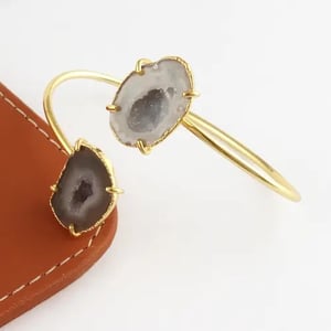 Image of Natural Geode Druzy Crystal Bracelet