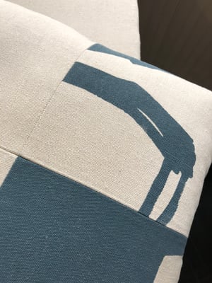 Image of Pieced Graphic Throw - No. 1 / Blue