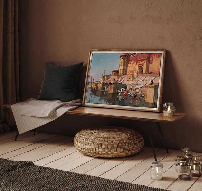 Ghat in Benares | Yoshida Hiroshi | Ukiyo-e | Japanese Woodblock | Fine Art Print