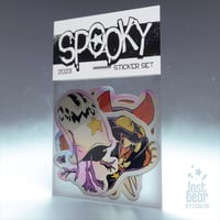 Image 1 of Holographic "Spooky" Stickers 4 Pack