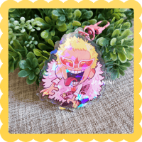 Image 1 of doflamingo ✨ holographic acrylic charm