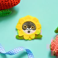 Image 1 of Sunflower Cat Brooch