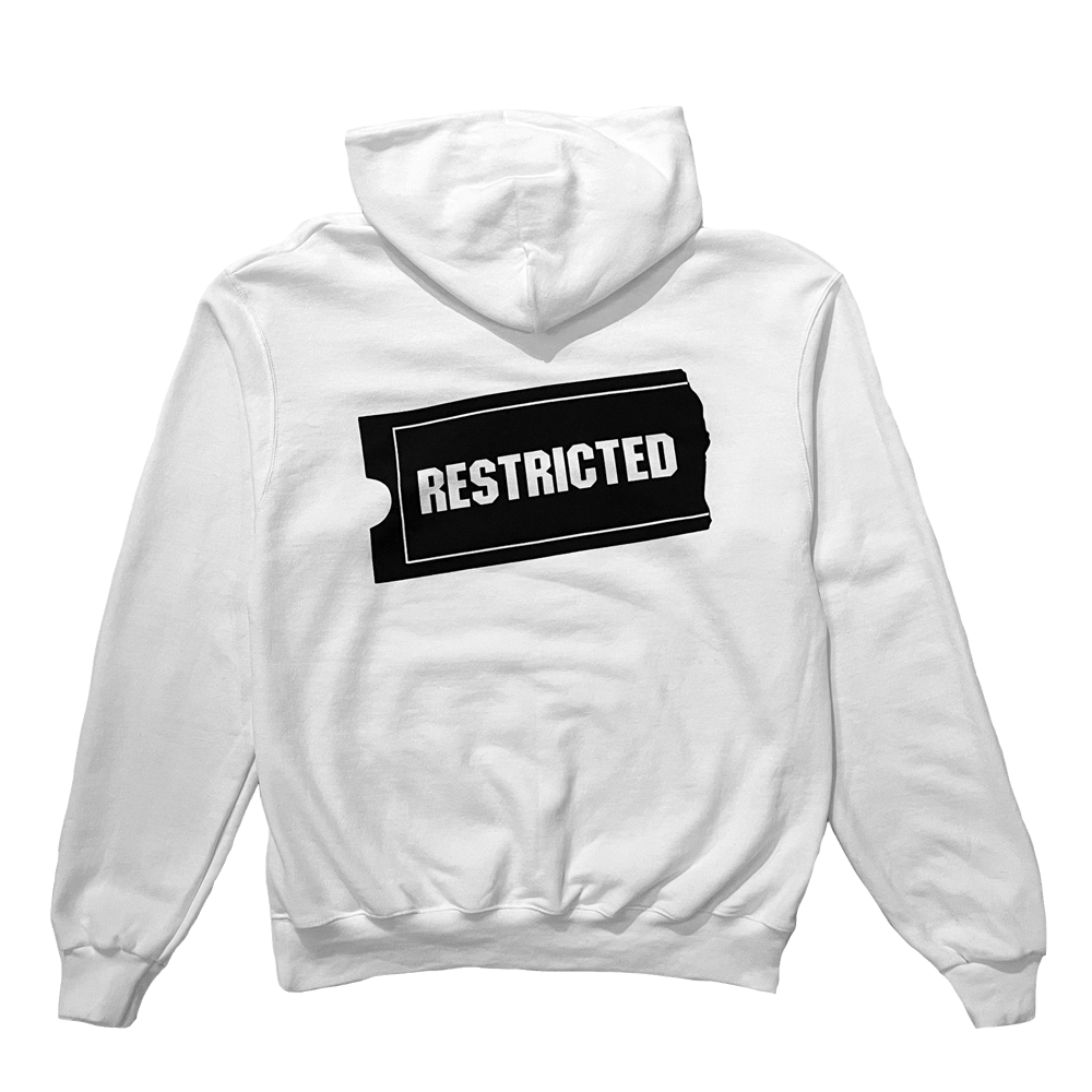 "Rewind" Hooded Sweatshirt (White)