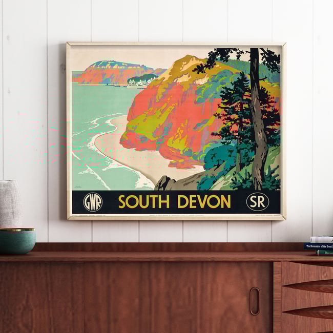 South Devon Railway Print | Frank Newbould | Retro Poster