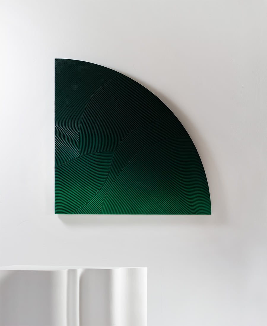 Image of Quarter Circle Relief · Green