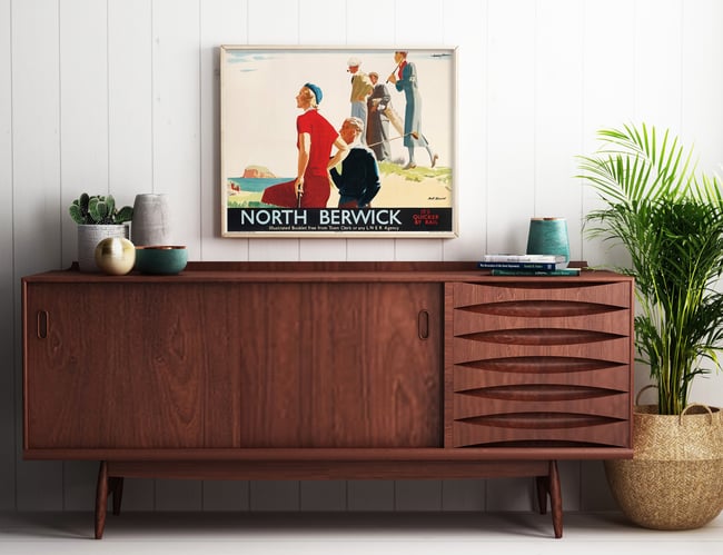 North Berwick Railway Print | Andrew Johnson | Retro Poster