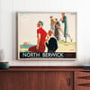 North Berwick Railway Print | Andrew Johnson | Retro Poster