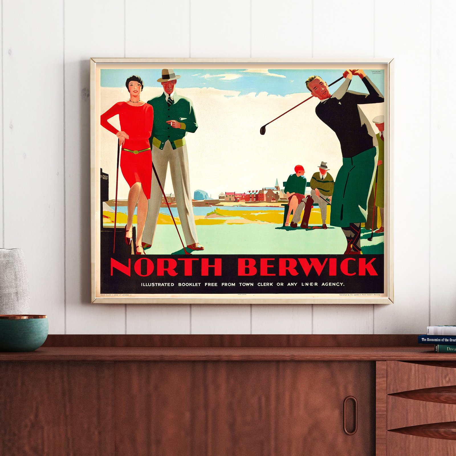 North Berwick Railway Poster | Andrew Johnson | Retro Print | The