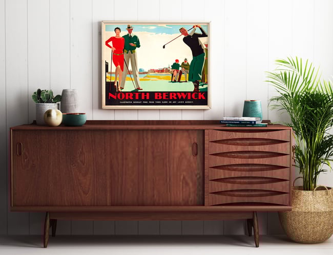 North Berwick Railway Poster | Andrew Johnson | Retro Print