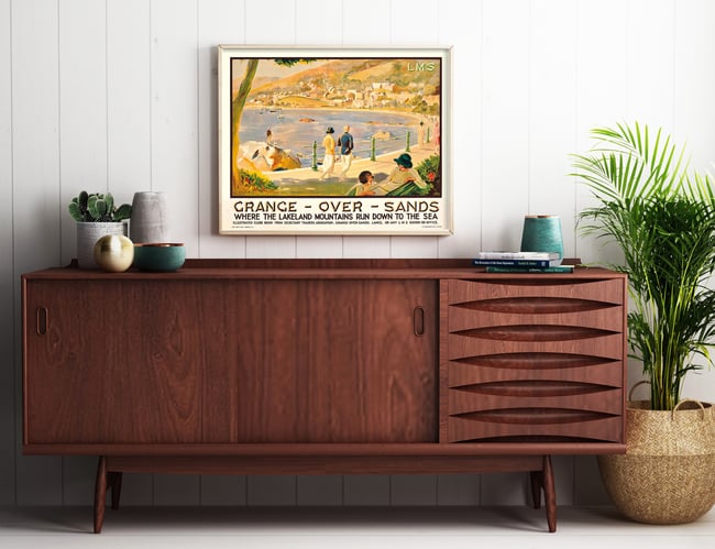 Grange Over Sands Railway Poster | Raphael T. Russel | Retro Print