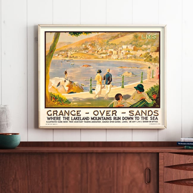 Grange Over Sands Railway Poster | Raphael T. Russel | Retro Print