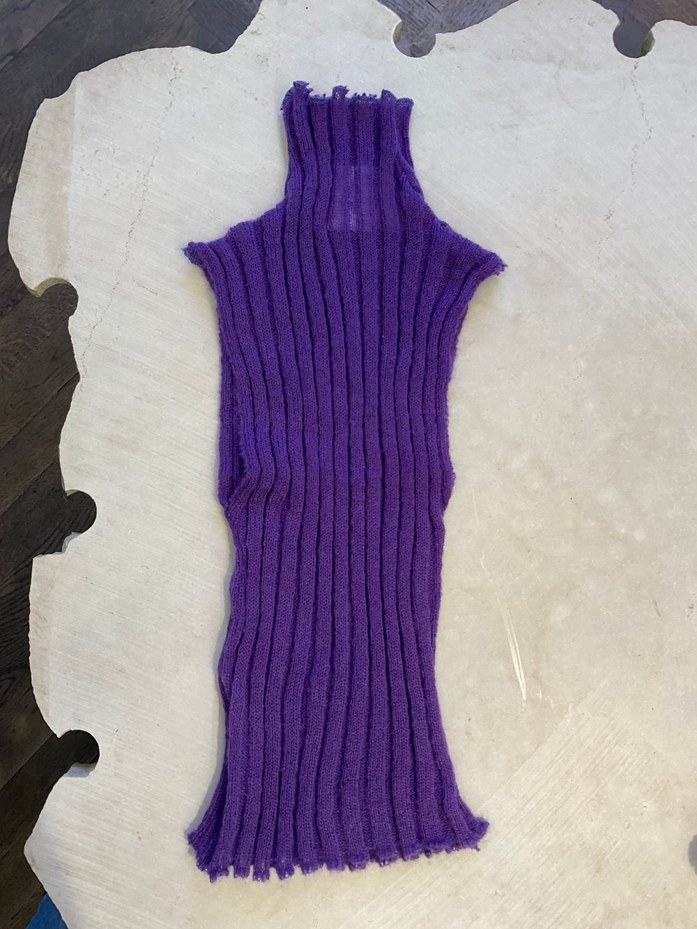 Ribb knit top mohair violet 