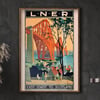 Forth Bridge Vintage Poster | East Coast to Scotland L.N.E.R | Henry George Gawthorn 