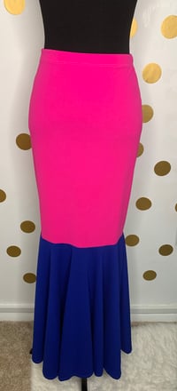 Image 2 of Mermaid Colorblock Bodycon Skirt - Size: M
