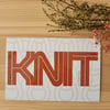 Carte Postale "KNIT" par The Woolly Skein