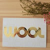 Carte Postale "WOOL" par The Woolly Skein