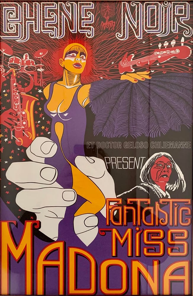 "Chêne Noir - Fantastic Miss Madona" Rare Poster 